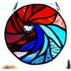 Phoenix Suncatcher Stained Glass Feathers Handmade - Image 3
