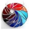 Phoenix Suncatcher Stained Glass Feathers Handmade - Image 4