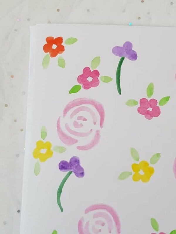 Original hand painted watercolour floral design card - Image 2