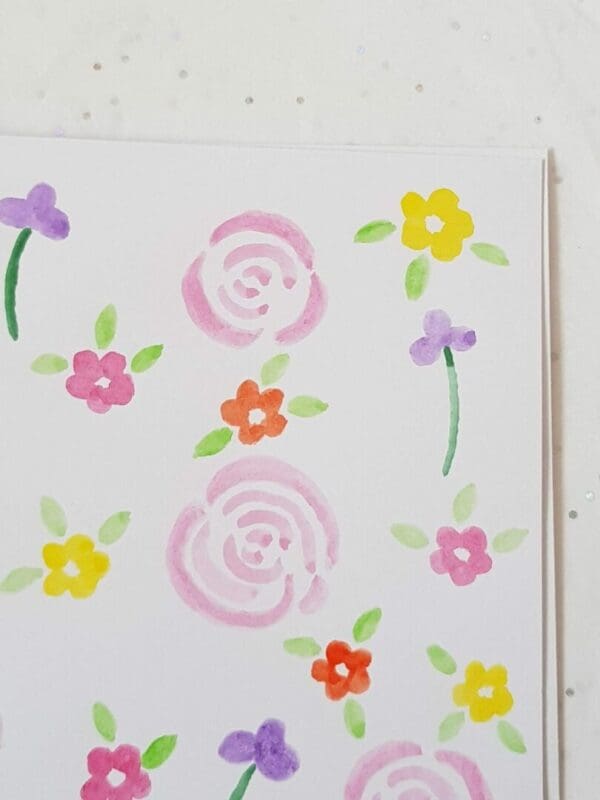 Original hand painted watercolour floral design card - Image 5