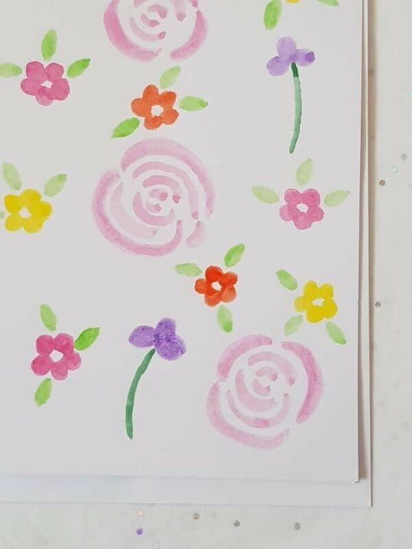 Original hand painted watercolour floral design card - Image 6