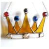 Coronation Crown Stained Glass Suncatcher Jewels Handmade