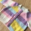 Baby cardigan to fit 0 - 6 months in pretty pastel shades - Image 6