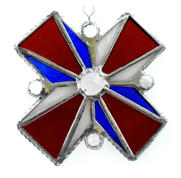 Coronation King Charles Medal Stained Glass Suncatcher