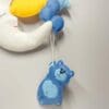 Blue and Yellow Night Sky - Personalised felt nursery wall and door sign - Image 3