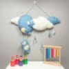 Sky Blue Balloon - Personalised felt nursery wall and door sign - Image 2