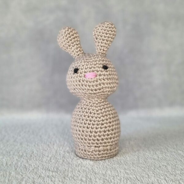 Crochet bunny rabbit soft toy made from pure wool
