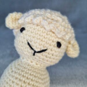 Pure wool crochet soft toy sheep