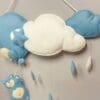 Sky Blue Balloon - Personalised felt nursery wall and door sign - Image 4