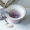 Pink and White Ceramic Earring Jewellery Bowl