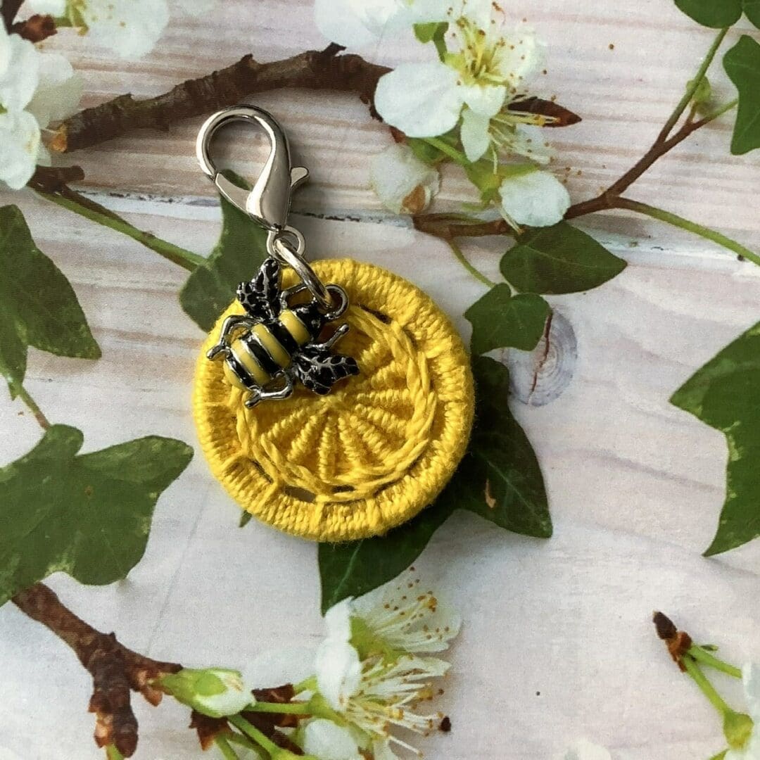 Bag Charms with a Handmade Dorset Button