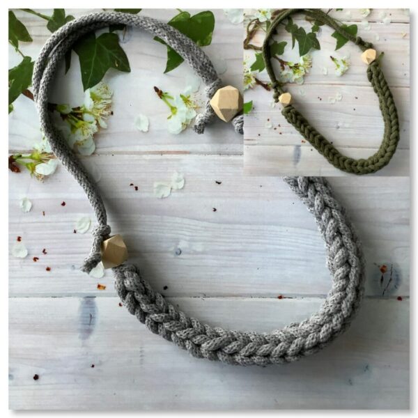Crochet cotton necklace