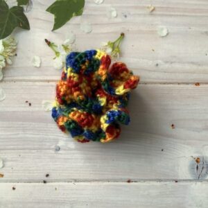 Crochet Rainbow Mobius Fidget Pompom