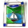 Boating Lake Stained Glass Suncatcher Picture Sailing - Image 2