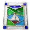 Boating Lake Stained Glass Suncatcher Picture Sailing - Image 4