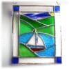 Boating Lake Stained Glass Suncatcher Picture Sailing - Image 6