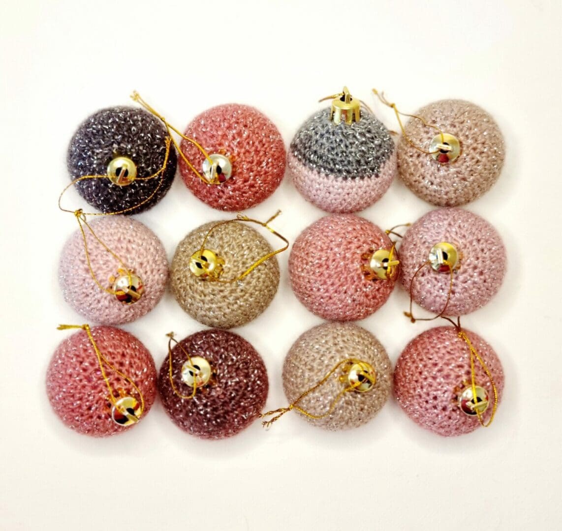 sparkly christmas baubles