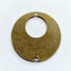 Brass - round - purple - pendant - enamel - resin