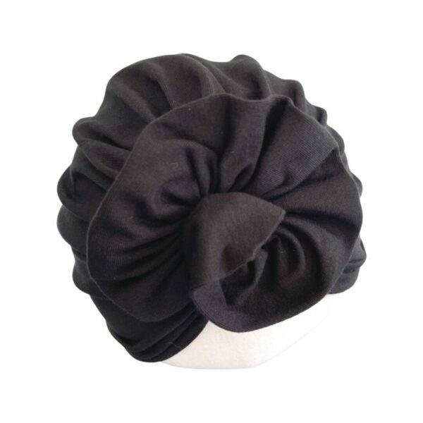 Black Hair Loss Cotton Turban Head Wrap