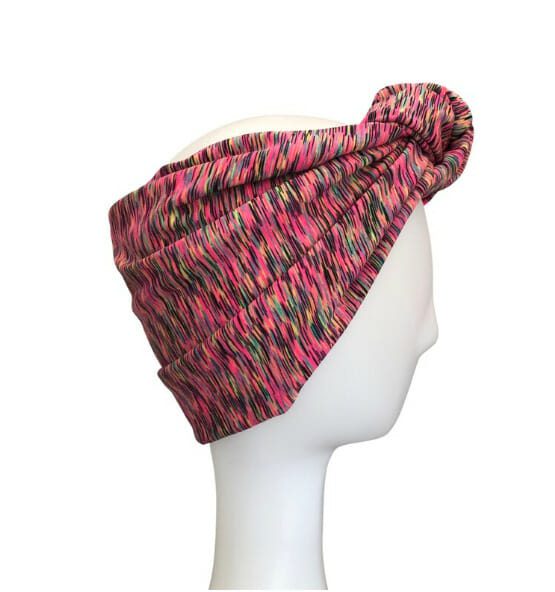 Wide Exercise Headband Pink Turban Head Wrap for Women