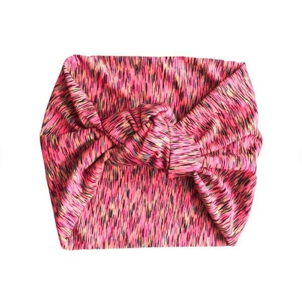Wide Exercise Headband Pink Turban Head Wrap for Women