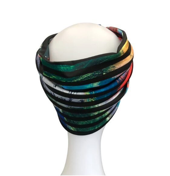 Colourful Striped Wide Headband for Women