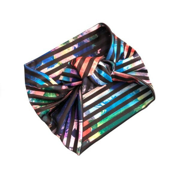 Colourful Striped Wide Headband for Women