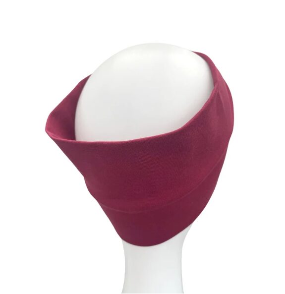 Wine Red Twist Turban Headband for Adults