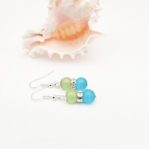 green and turquoise earrings