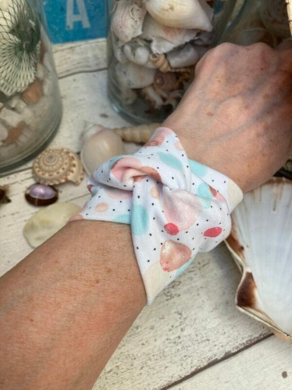 Slip on pastel cuff bracelet perfect wrist covering