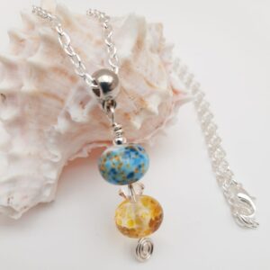 lampwork glass necklace