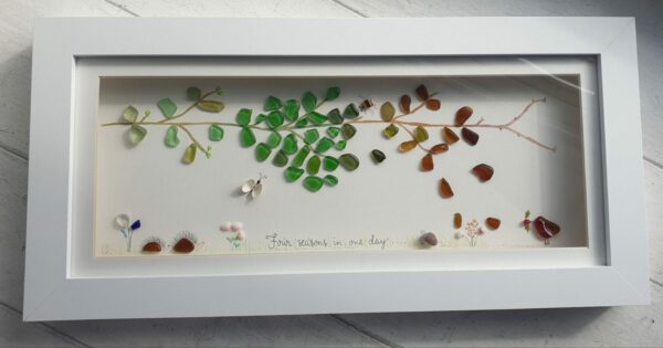 Seaglass colourful picture of natures four seasons