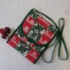 Festive red and green patchwork crossbody bag - Image 2