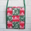 Festive red and green patchwork crossbody bag - Image 4