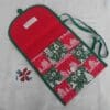 Festive red and green patchwork crossbody bag - Image 3
