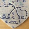 Blue heart hanging ornament with polar bears - Mum and cub bear - Christmas ornament - tree hanger - Image 7