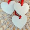 Heart ornament with robin or poinsettia - Heart shaped hanger with bird or flower - Christmas home decor - Hanging ornaments - Image 7