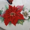 Heart ornament with robin or poinsettia - Heart shaped hanger with bird or flower - Christmas home decor - Hanging ornaments - Image 6