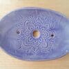 Mandala soap dish and toothbrush pot set, Aqua or purple bathroom accessory, Stoneware pottery, home decor, Indian inspired ceramics - Image 7