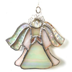 Christmas Angel stained glass suncatcher handmade
