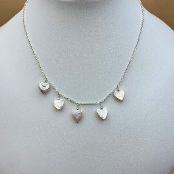Pearl Heart silver necklace