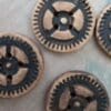 Cog ceramic buttons, Set of 6 steampunk buttons, Gift for sewers - Image 3