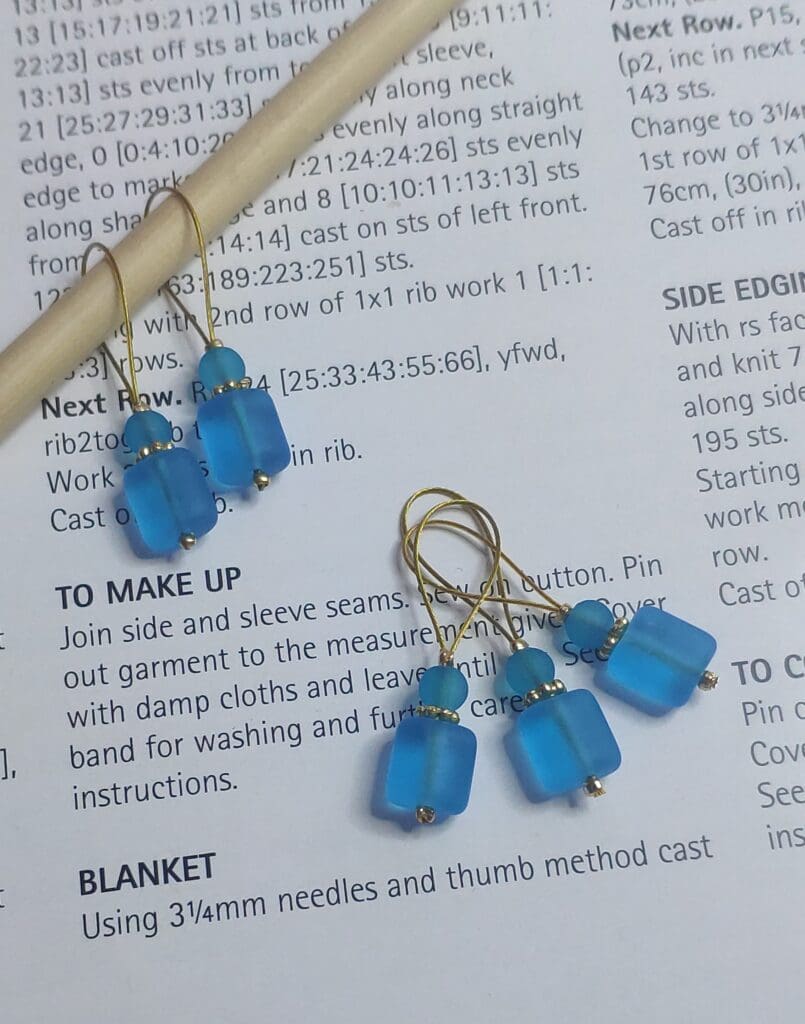Frosted glass stitch markers for knitting Buy Indie