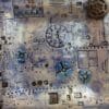 Square steampunk ceramic trinket dish, Plate with circuit board impression and cogs, Blue stoneware tray, Gift for him - Image 3