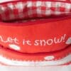 Red zipped crossbody bag featuring snowflakes - Image 4