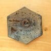 Blue Steampunk ring dish - Hexagonal ceramic tray with MacBook circuit board pattern - small stoneware tray - Image 2