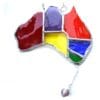 Australia Stained Glass Suncatcher Rainbow Map - Image 3