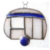 Caravan Suncatcher Stained Glass Camping Red or Blue - Image 2