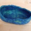 Blue green ceramic dish, Deep lagoon bowl, Hand built stoneware vessel for tapas - Image 4