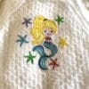Baby cardigan to fit 6-12mths with mermaid embroidery - Image 2